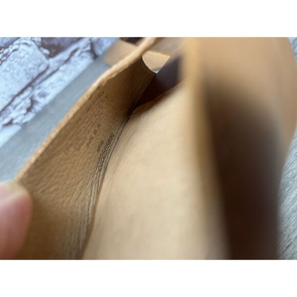 Madewell The Erica Peep-Toe Mule in English Saddle tan leather Flats Women 6.5M - Picture 15 of 16